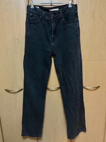 Levi's LOOSE STRAIGHT 블랙 데님 팬츠 26인치