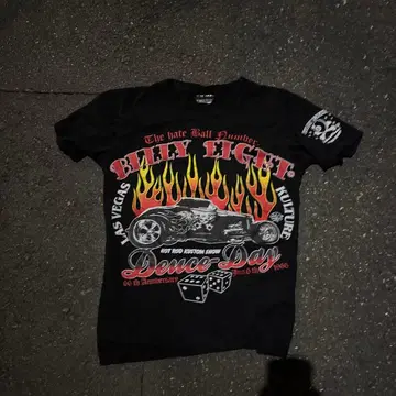 BILLY EIGHT 핫 낚싯대 티셔츠 블랙