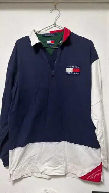 90s TOMMY HILFIGER 세일링 기어 하프 지퍼