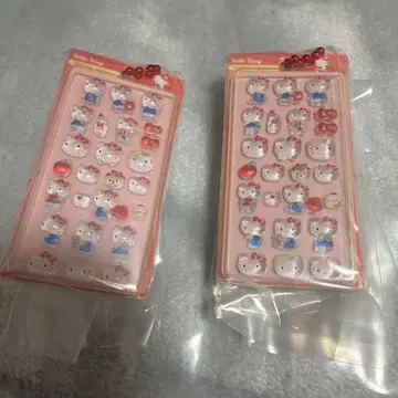 산리오 본봉 드롭 씰 가챠가챠 키티 2세트