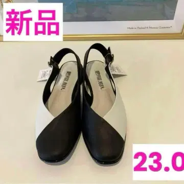 여성용 펌프스 새상품 슬링백 신발 23.0cm 블랙/화이트 23.0