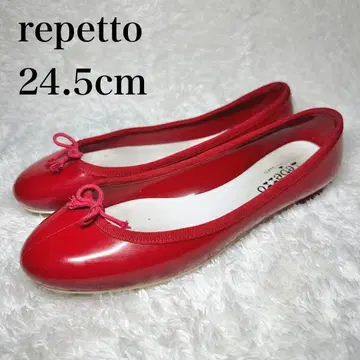 컨디션 최상 repetto [ 24.5 ] 카미유 발레 슈즈 러버 레드