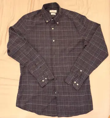 Massimo Dutti 체크 무늬 긴팔 셔츠 코튼 100%