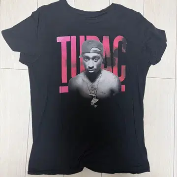 2PAC 티셔츠 블랙 반팔 HIPHOP 랩 밴드T 스트릿
