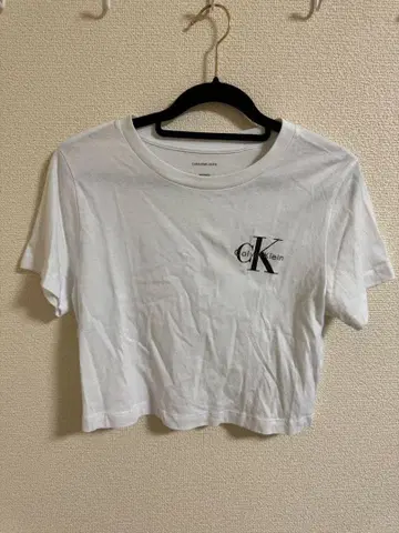 Calvin Klein Jeans 크롭 T셔츠 화이트 XS