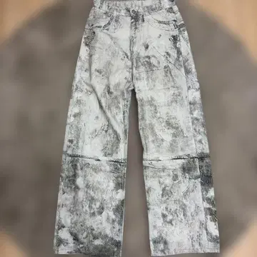 ZARA 올 패턴 데님 와이드 데님 팬츠