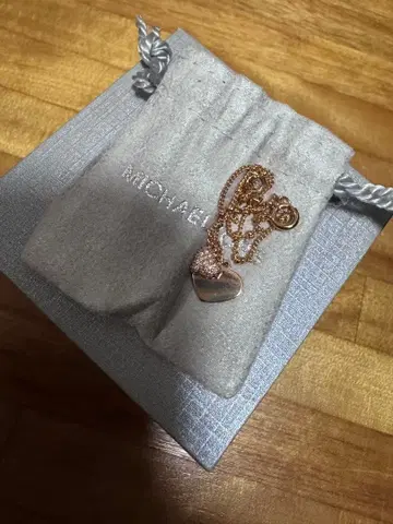 MICHAEL KORS 팔찌 하트 모티브 핑크 골드
