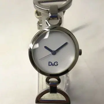 [ 레어 ] D&G 손목시계 디앤지 화이트 다이얼 실버 뱅글