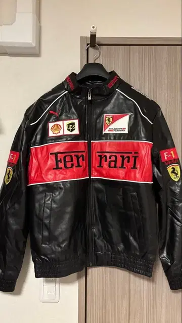 Ferrari F1 레이싱 자켓 가죽 자켓