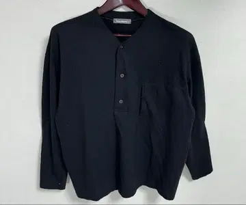 ISSEY MIYAKE MEN 80s 필기체 택 헨리넥 니트 울