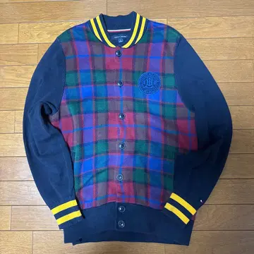 TOMMY HILFIGER 체크 무늬 니트 스웨터 M 사이즈