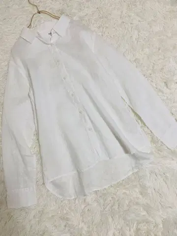 UNIQLO 프리미엄 린넨 셔츠 화이트 M 린넨 100%