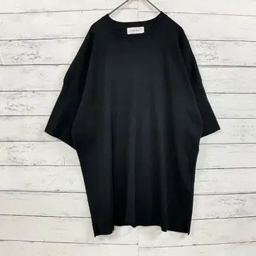 Mila Owen 반팔 썸머 니트 블랙 면 혼방 루즈핏 봄/여름 F