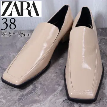 [새상품급] ZARA 자라 25 로퍼 에나멜 베이지 스퀘어토