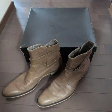 5351 POUR LES HOMMES 가죽 부츠 카키