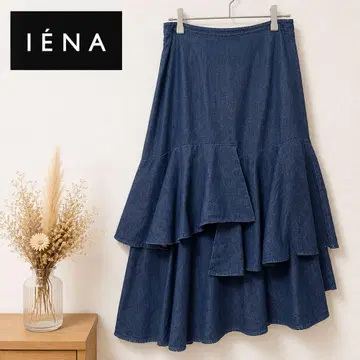 IENA 데님 플레어 비대칭 스커트 34 여성용