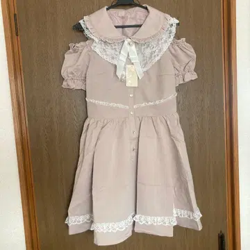시크릿허니 오프숄더 레이스 반팔 미니 원피스 지뢰계 양산형