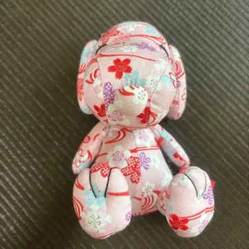 스누피 일본풍 패턴 봉제 인형 핑크 벚꽃