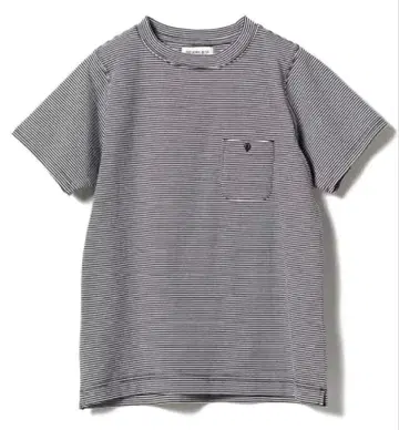 새상품 BEAMS BOY 미진코 보더 포켓 T셔츠 19 블랙 x 화이트