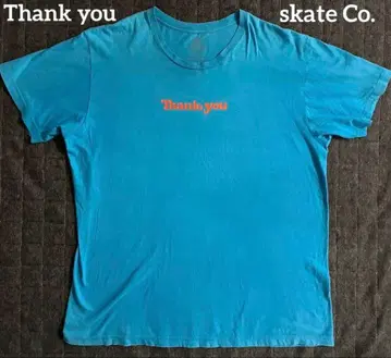 Thank you skate 산큐 스케이트보드 티셔츠 블루 XL