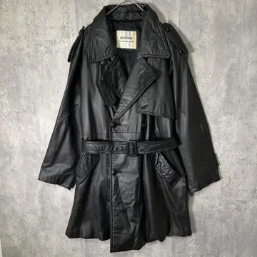 극상 소가죽 가죽 트렌치코트 벨트 포함 천연 가죽