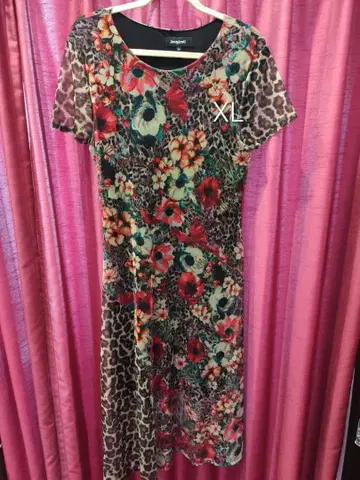 Desigual 꽃무늬 레오파드 무늬 원피스