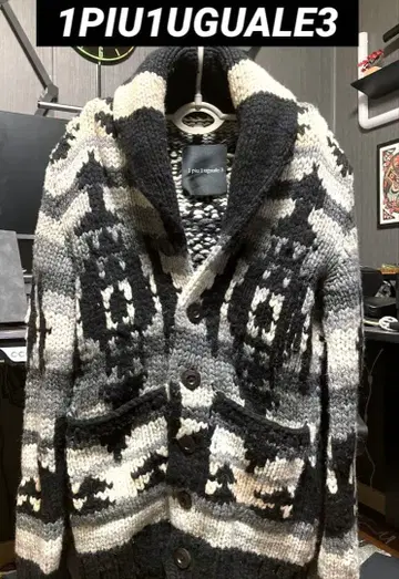 새상품급 1PIU1UGUALE3 숄카라 로우게이지 코위찬 니트