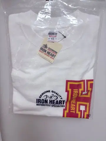 IRON HEART T셔츠 화이트 XS 사이즈