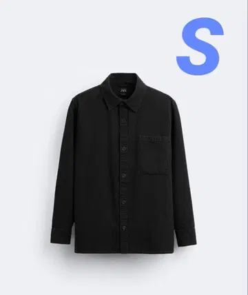 ZARA 페이디드 텍스처 셔츠 블랙