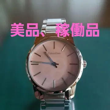 새상품급, 캘빈클라인 여성용, 핑크 페이스 손목시계
