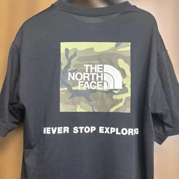 THE NORTH FACE 카모플라주 로고 T셔츠 블랙 M