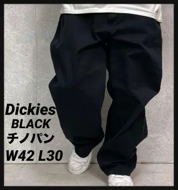 디키즈 블랙 치노 팬츠 빅사이즈 구제 의류 W42 L30