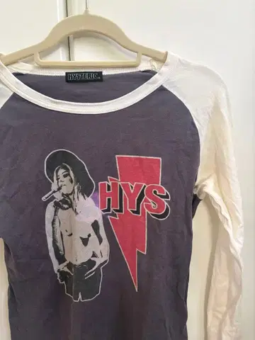 HYSTERIC GLAMOUR 래글런 긴팔 T셔츠 (얼룩 있음)