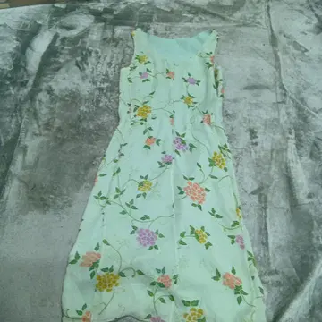 아르마니 콜레치오니 꽃무늬 슬리브리스 원피스 라이트 그린 40