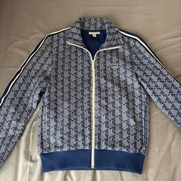 LACOSTE 모노그램 패턴 트랙 자켓 저지