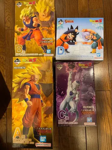 드래곤볼 제일복권 BATTLE OF THE SAIYAN 4개 세트