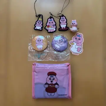 빤쮸토끼 에코백 스트랩 캔뱃지 세트