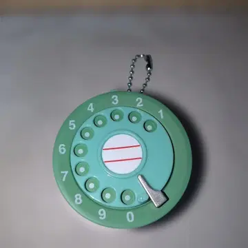 쇼와 레트로 블랙 전화기 다이얼식 키링 가챠