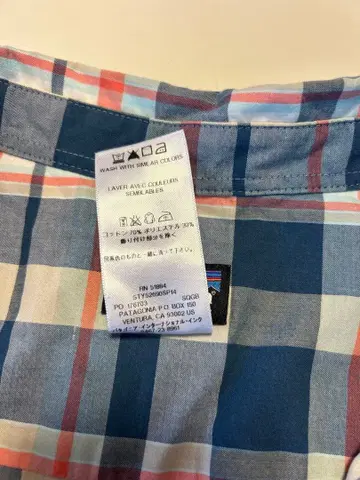 Patagonia 체크 무늬 반팔 셔츠