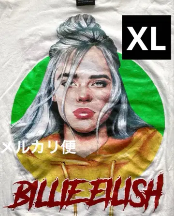 빌리 아일리시 Billie Eilish 반팔 티셔츠 XL 사이즈 화이트