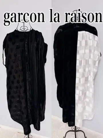 새상품 garcon laraison 가르송라레존 디자인 원피스 마 혼방