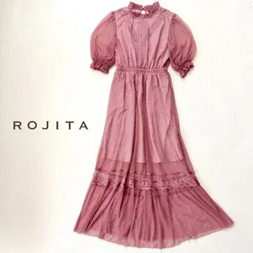 ROJITA 로지타 레이스 튤 롱 원피스 핑크 F 양산형 히메 스타일