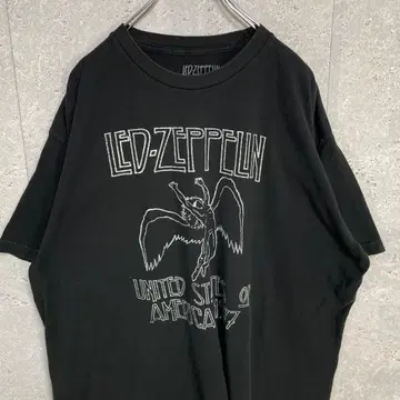 레드 제플린 뮤직 밴드 블랙 T셔츠 2XL