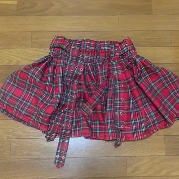 ACDCRAG 타탄 체크 플레어 스커트
