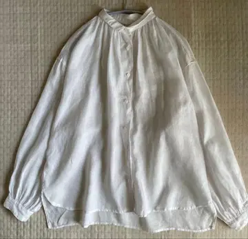 마슈 카슈 린넨 긴팔 린넨 블라우스*화이트