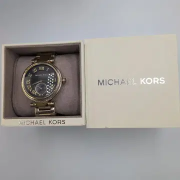 MICHAEL KORS 손목시계 골드 블랙 다이얼