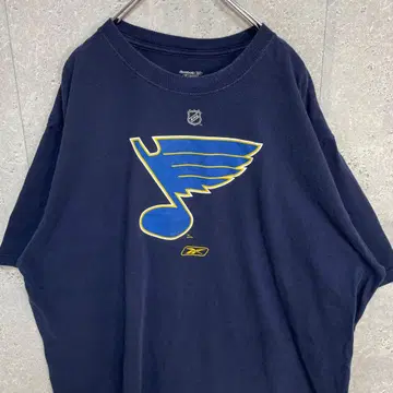 리복 NHL 세인트루이스 블루스 팀 로고 네이비 T셔츠 2XL