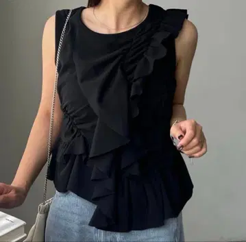 CAPRICIEUXLEMAGE 레마쥬 아지메 프릴 슬리브리스 T