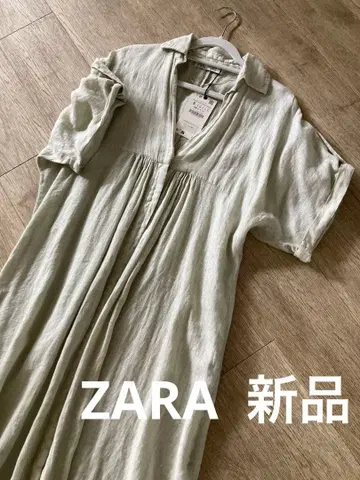 ZARA 린넨 100 원피스 M 옅은 꾀꼬리색