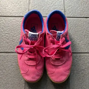 VANS 스니커즈 핑크 블루 스웨이드
